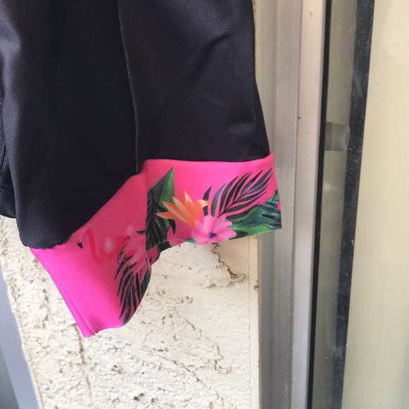 Flamingo Print Long Sleeve Cycling Triathlon Skinsuit - Picture 4 of 13